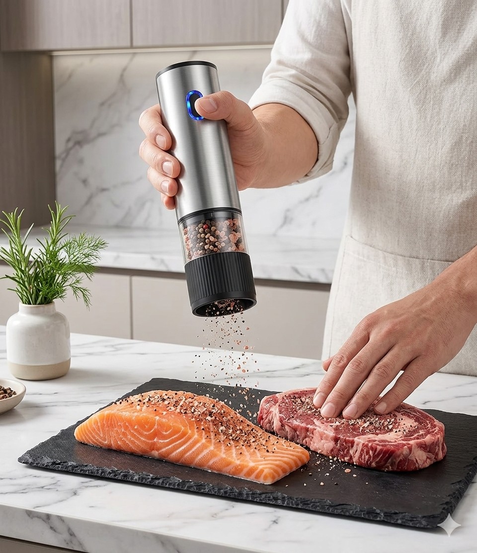 Electric Automatic Salt & Pepper Grinder