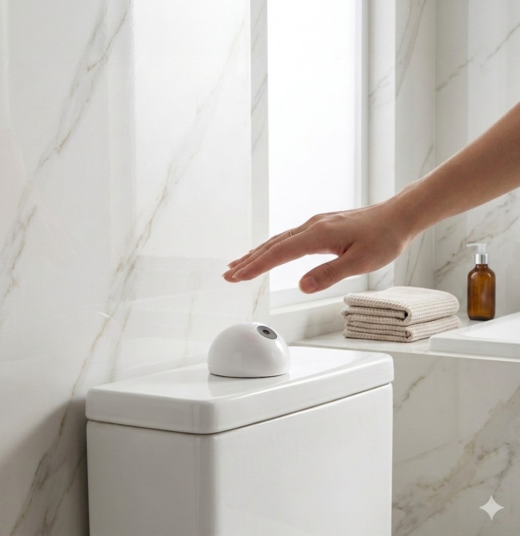 HygienicFlow Touchless Toilet Flush Kit