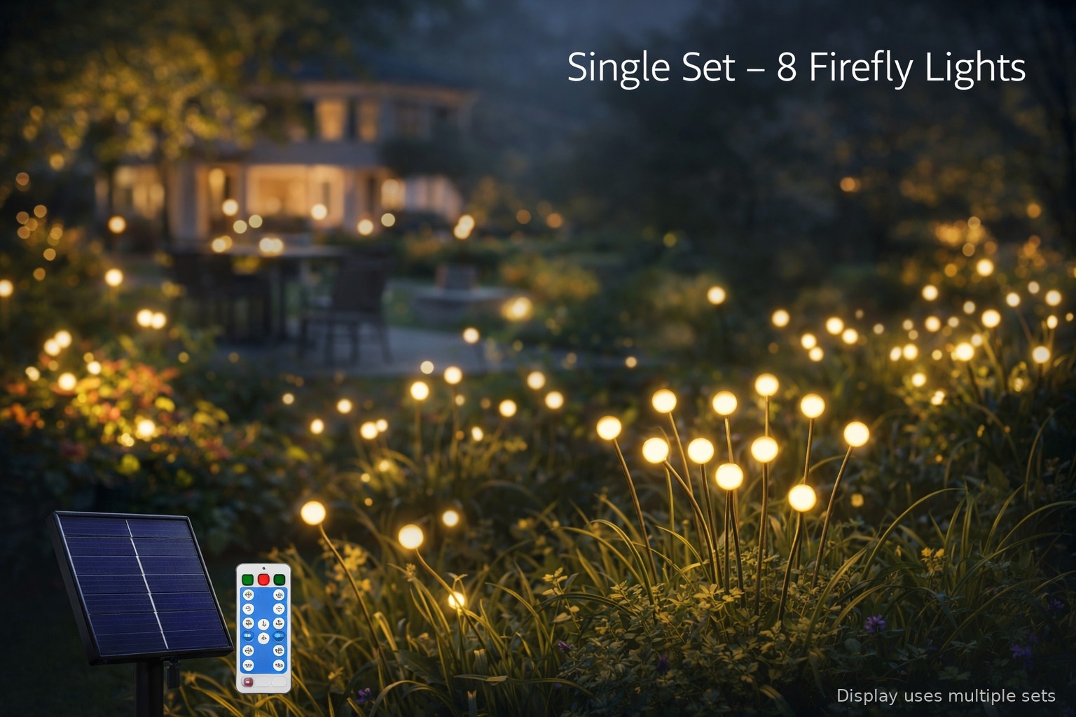 AuraGlow Solar Firefly Garden Lights