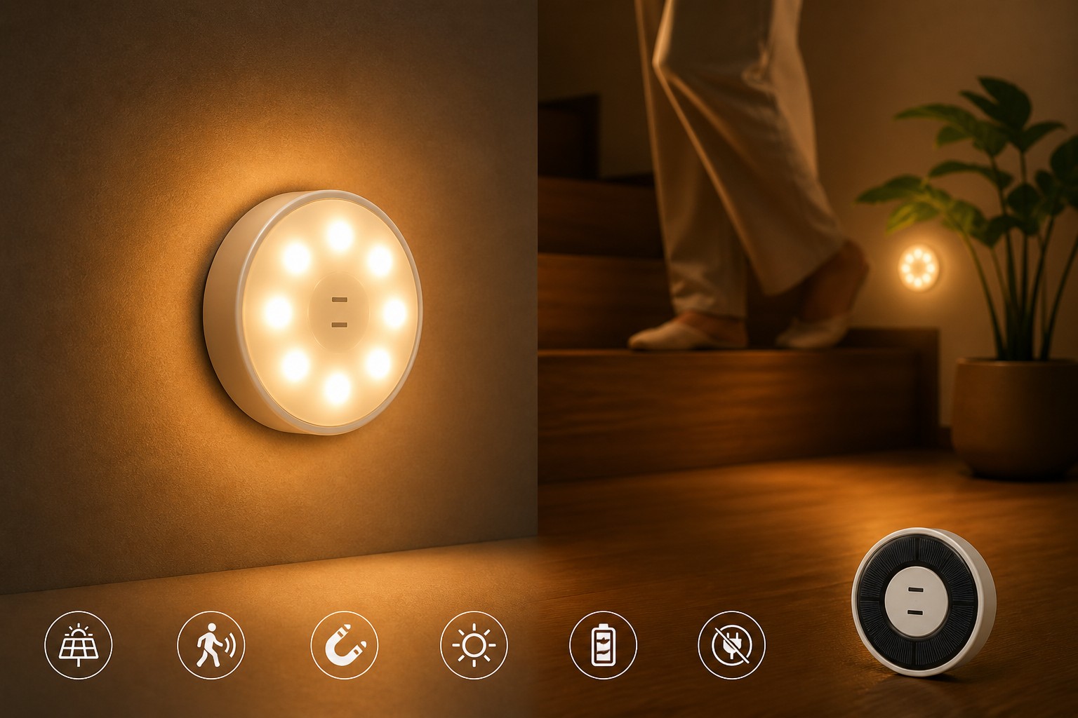 Solar Motion Sensor LED Light